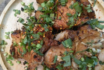 This is roasted pork with garlic very tasty.