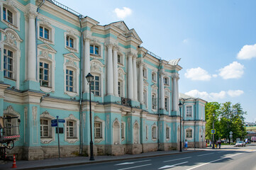 Fototapeta premium The unique building of the Apraksin-Trubetskoy Palace is a monument to the forever-bygone Baroque era, as well as too many famous figures of Russian culture who visited this palace. 