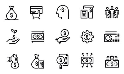 Finance, Payment, Investment Strategy icons vector design ,Elements for website or mobile app