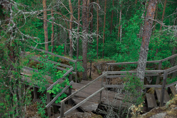Abandoned staircase on the way to Mount Sampo