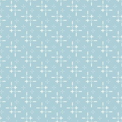 Abstract background pattern with simple geometric elements on a blue background, wallpaper. Seamless pattern, texture