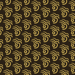 Abstract background pattern with decorative ornament on a black background, wallpaper. Seamless pattern, texture