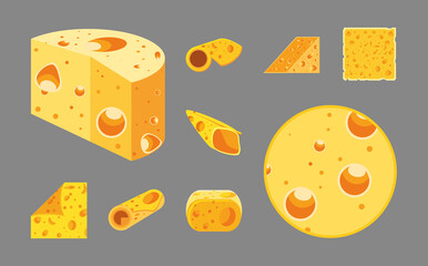 pieces of cheese