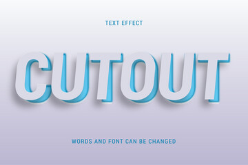 cutout paper text effect 100% editable vector image