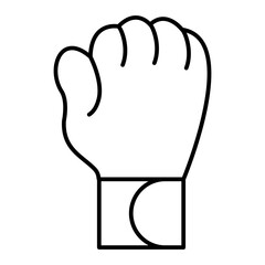 Vector Boxing Glove Outline Icon Design