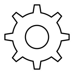 Vector Gear Outline Icon Design