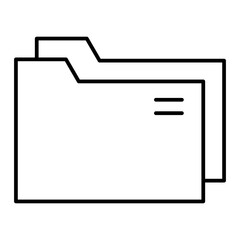 Obraz premium Vector Folder Outline Icon Design