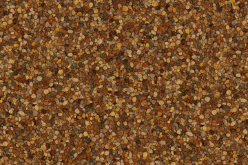 brown stones gravel ground floor