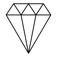 Vector Diamond Outline Icon Design