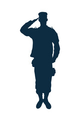 Military soldier silhouette