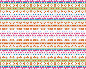 Beautiful ethnic seamless pattern elements collection in bright. Can use geometric seamless pattern design for background vector illustration, wallpaper, clothing, wrapping, batik, embroidery style.