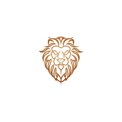 Vector illustration of a lion's face for an icon, symbol or logo