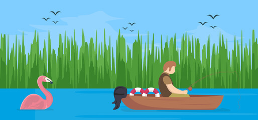 Summer template for banner, social media, greeting card. vector illustration