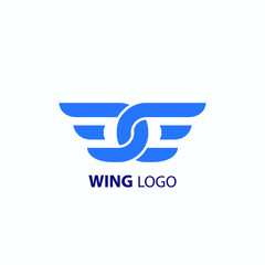 Vector illustration of wings for icons, symbols or logos. wings logo template