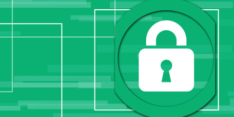 2d illustration Safety concept: Closed Padlock on digital background
