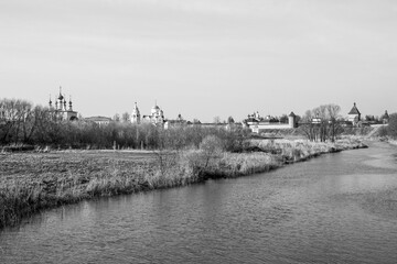 The view of river Kamenka, Suzdal, Russia. - obrazy, fototapety, plakaty