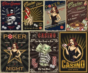 Casino vintage posters