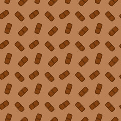 Seamless patterns with chocolate bars. Cartoon style. Geometric delicious sweets.
