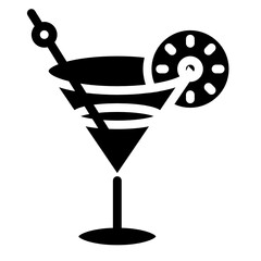 Fototapeta na wymiar cocktail glyph icon