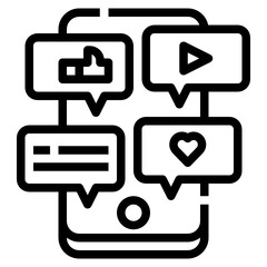 smartphone line icon