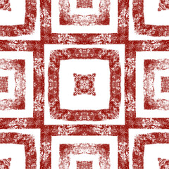 Obraz premium Arabesque hand drawn pattern. Wine red