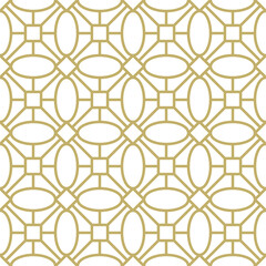 Abstract Geometric Modern Pattern A Seamless Gold and White Vector Background.