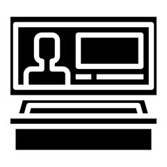 television glyph icon