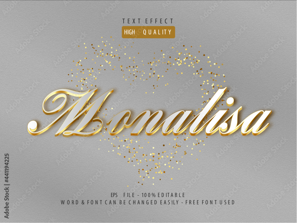 Fototapete realistic gold text effect - editable text effect. script font and easy to changed.