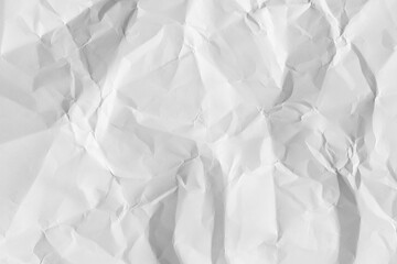 Crumpled white sheet of paper