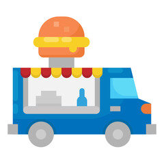 food truck flat icon