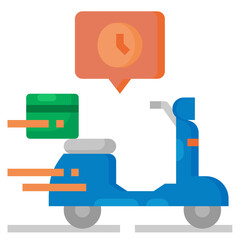 Obraz premium scooter flat icon