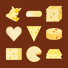 cheese different shapes