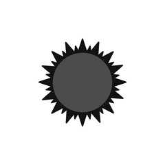 Sun icon, graphic design template, vector illustration