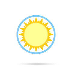 Sun icon, graphic design template, vector illustration