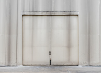 Door white canvas warehouse. distribution center