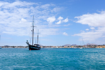 sailboat in the sea of Fuerteventura