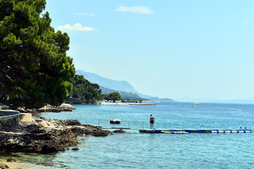 Naklejka premium Summer day on the Adriatic coast!
