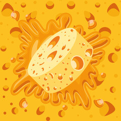 round cheese splash