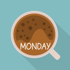 monday coffee cup concept- vector illustration