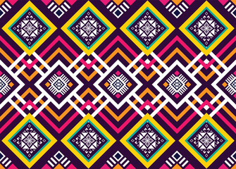Ethnic pattern vector background. seamless pattern traditional, Design for background, wallpaper, Batik, fabric, carpet, clothing, wrapping, and textile.ethnic pattern Vector illustration.