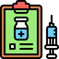 Vaccine data icon, Vaccine Development related vector