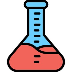 Erlenmeyer flask icon, Vaccine Development related vector