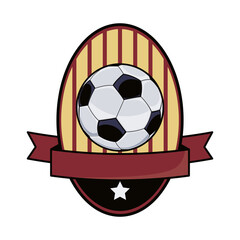 soccer emblem with balloon