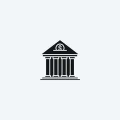 Bank vector icon for web and design