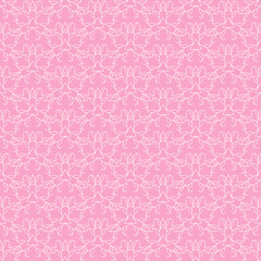 Bright background pattern of floral decorative elements pink background, wallpaper. Seamless pattern, texture