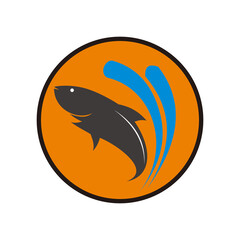 Fish icon vector illustration symbol