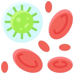 Blood cell and disease icon, Vaccine Development related vector