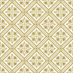 Abstract pattern in Arabian style. Seamless vector background. Gold and white texture. Graphic modern pattern.