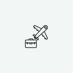 Business trips vector icon for web and design