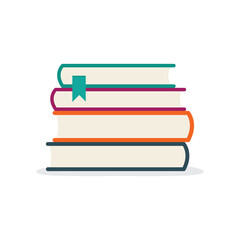 Books. Hand drawn books stack vector illustration. Part of set.